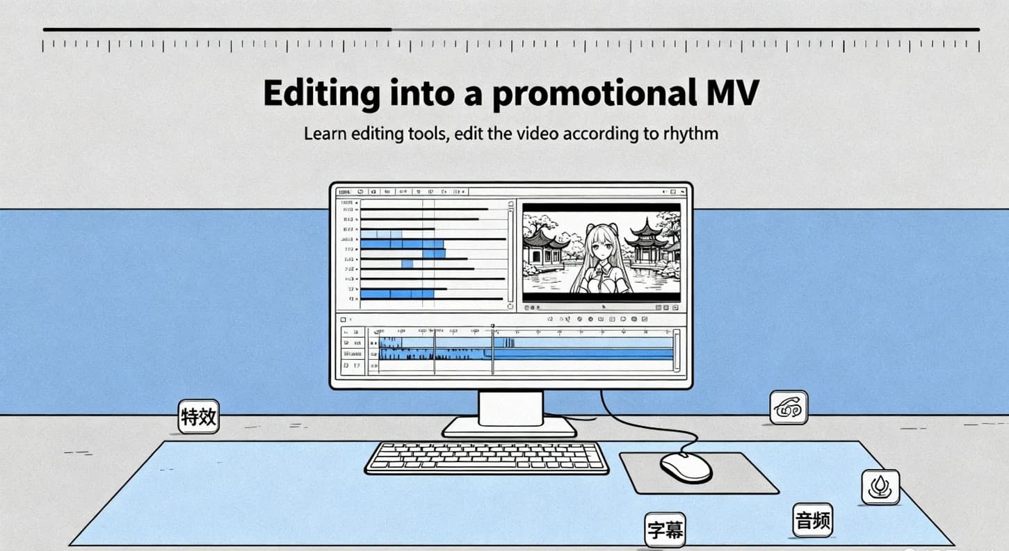 6. Editing into a promotional MV